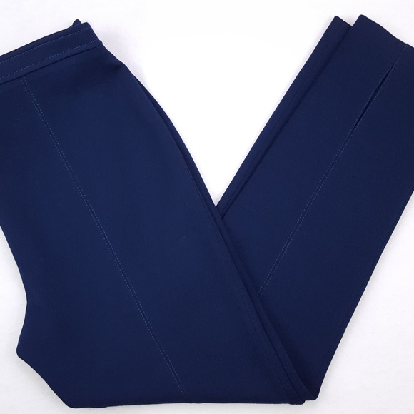 St. John Pants - St John Womens Pants Blue Size 8 Stretch Cropped A